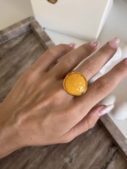 Orange baby ring